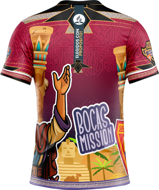 CAMISETA V CAMPOREE DE CONQUISGUÍA JOSUÉ ELEGIDOS CON UN PROPÓSITO 2025 - Vista trasera