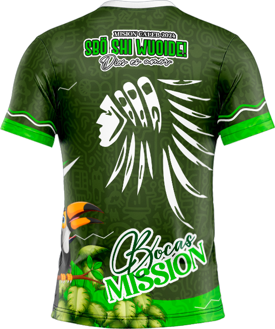 CAMISETA MISIÓN CALEB 2024 COMARCA NASO TJËR DI MI VIDA EN TUS MANOS - Vista trasera