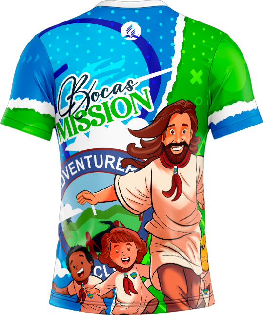 CAMISETA DÍA MUNDIAL DEL AVENTURERO JESÚS SABE ÉL TE CUIDA - Vista trasera