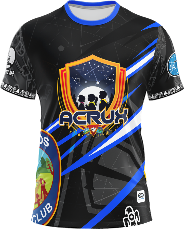 CAMISETA JUVENIL PARA CONQUI GUIA CLUB ACRUX AL CIELO CON CRISTO - Vista frontal
