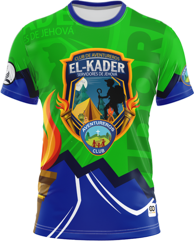 CAMISETA UNIFORME CLUB DE AVENTUREROS EL KADER SERVIDORES DE JEHOVÁ - Vista frontal